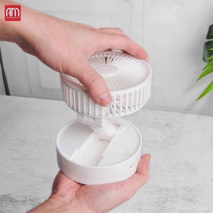 [Sale 1 Ngày Duy Nhất ]QUẠT TÍCH ĐIỆN GẤP TRÒN SIÊU GỌN BẢO HÀNG 6 THÁNG MỘT LẦN SẠC DÙNG  ĐƯỢC 240 PHÚT | BigBuy360 - bigbuy360.vn