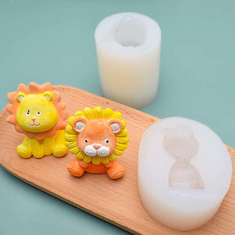 Khuôn Làm Bánh Pudding Hình Sư Tử Bằng Silicone