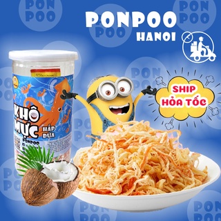 Khô Mực Hấp Nước Dừa Xé Sợi Thơm Ngon Hấp Dẫn PONPOO 200g
