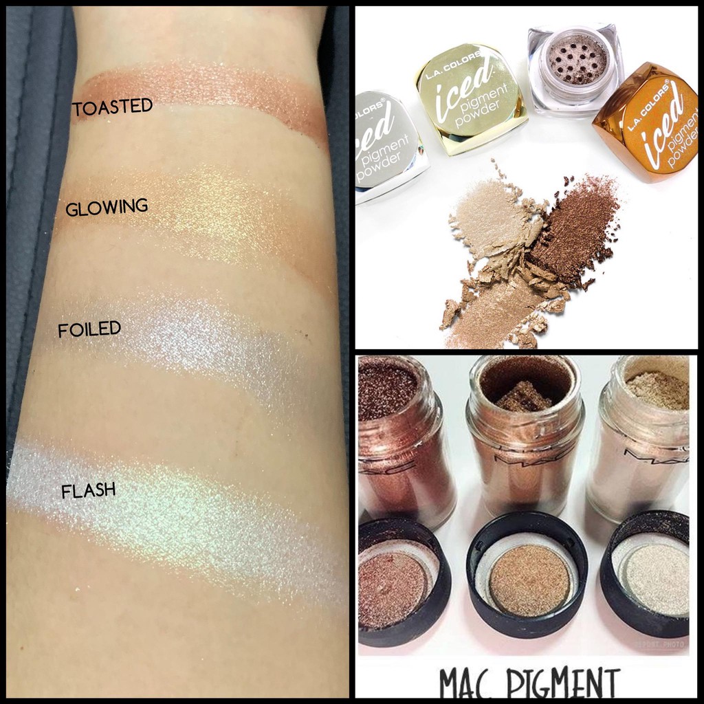 Bột Nhũ Mắt Kim Tuyến Dupe Mac - Bling Iced Pigment Powder - Nhũ Mắt Kim Tuyến Bắt Sáng