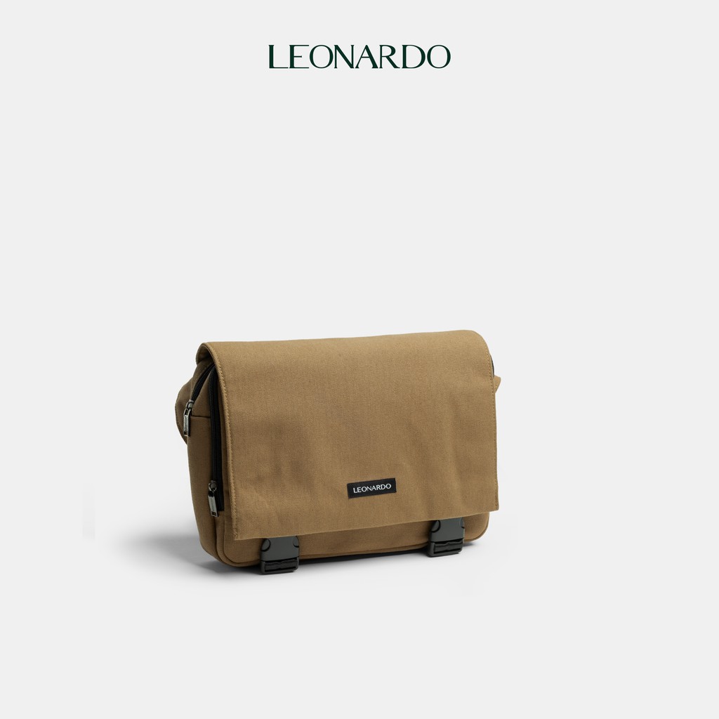 Túi đeo chéo nam nữ Messenger Mismo chất vải Canvas cao cấp thương hiệu Leonardo