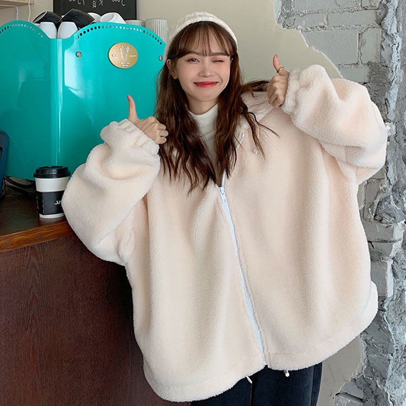 Áo sweater nhung dày thời trang thu đông 2020 phong cách thời trang Hong Kong cho nữ