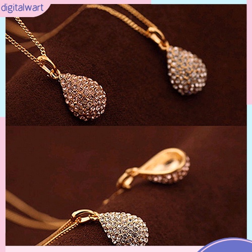 Dây chuyền dài đính đá hình giọt nước thiết kế thời trang