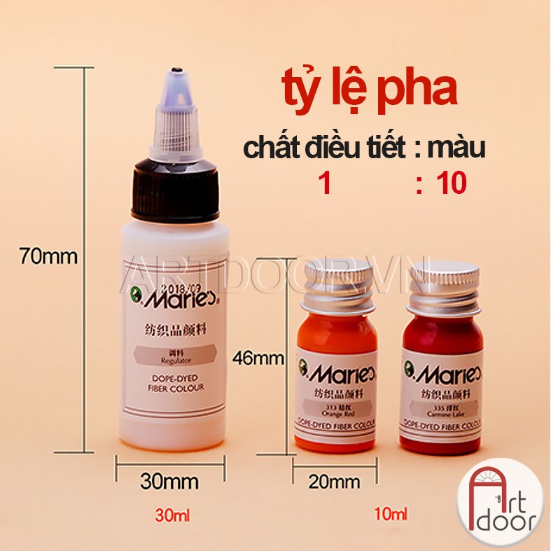 [ARTDOOR] Bộ màu vẽ Vải MARIE'S Dope hũ (10ml)