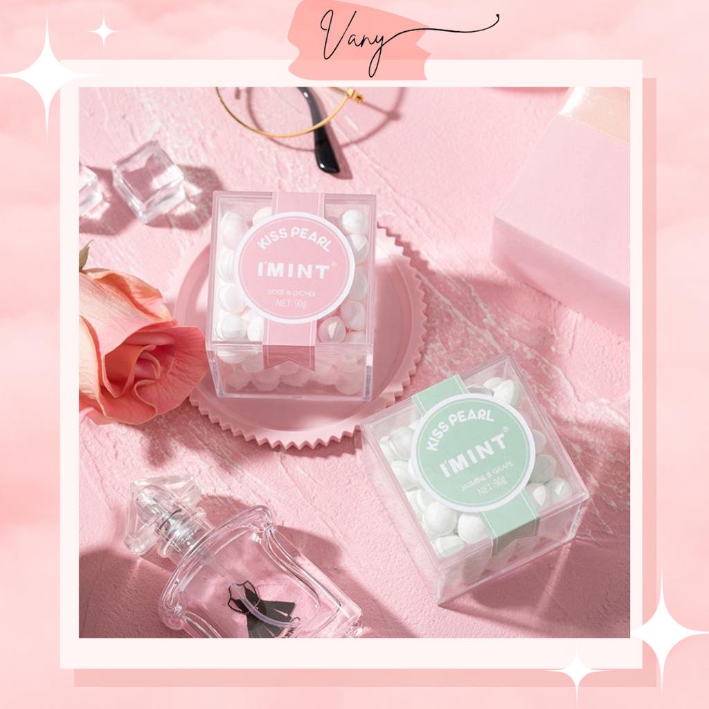 Kẹo Ngậm Không Đường Vị Hoa Hồng Vải Hoa Nhài Nho Kiss Me IMINT Thơm Miệng