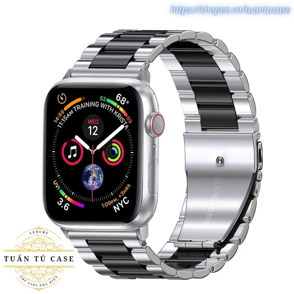 Dây đồng hồ Apple Watch hợp kim thép không gỉ nhiều màu cho các dòng Apple Watch series Se/6/5/4/3/2/1