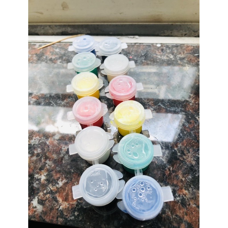 Tô màu nước 6 màu hộp to 5mm tô gỗ, tô vải, tô tranh cho bé