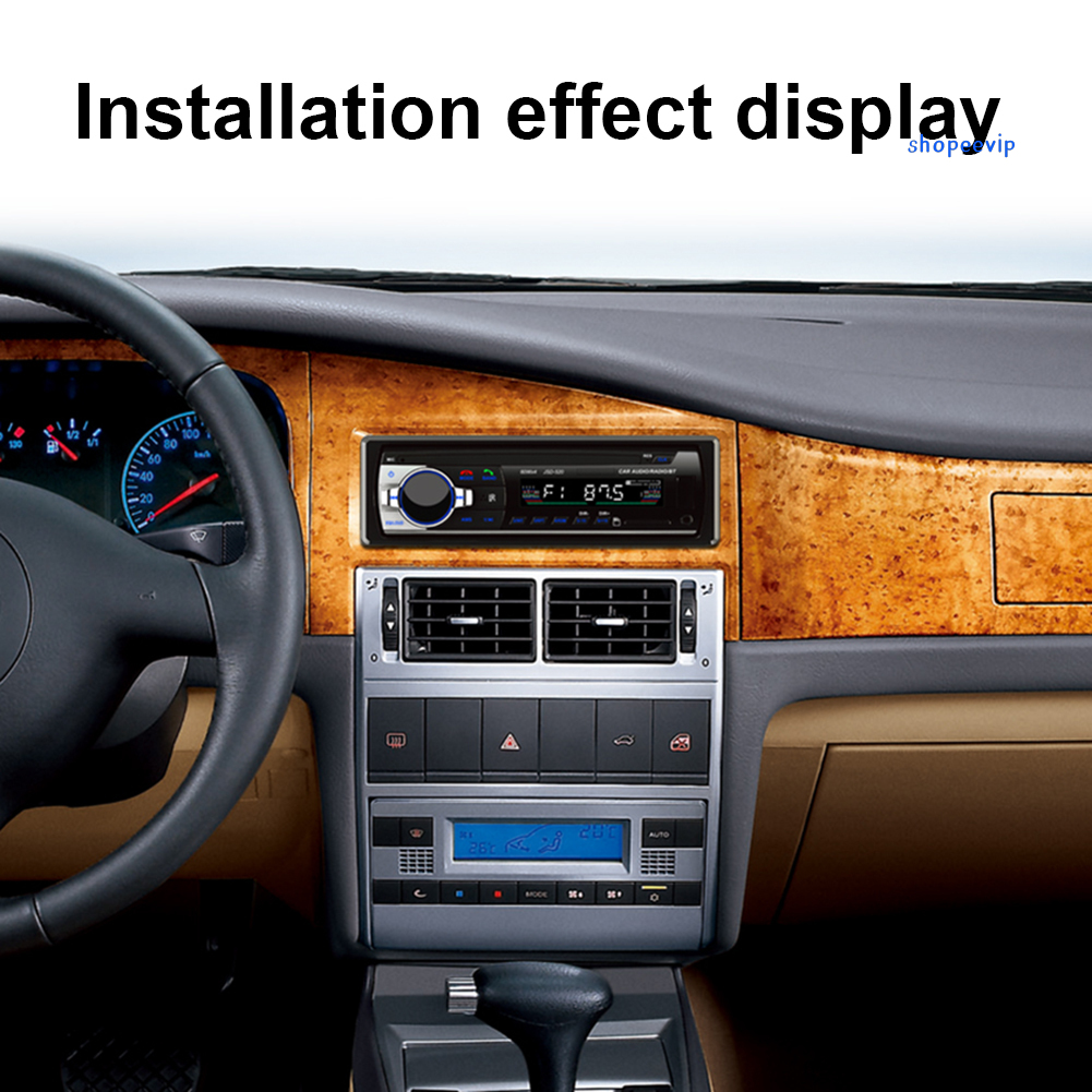 Đầu máy nghe nhạc MP3 FM Radio ISO JSD-520 cho xe hơi có đầu cổng âm thanh AUX