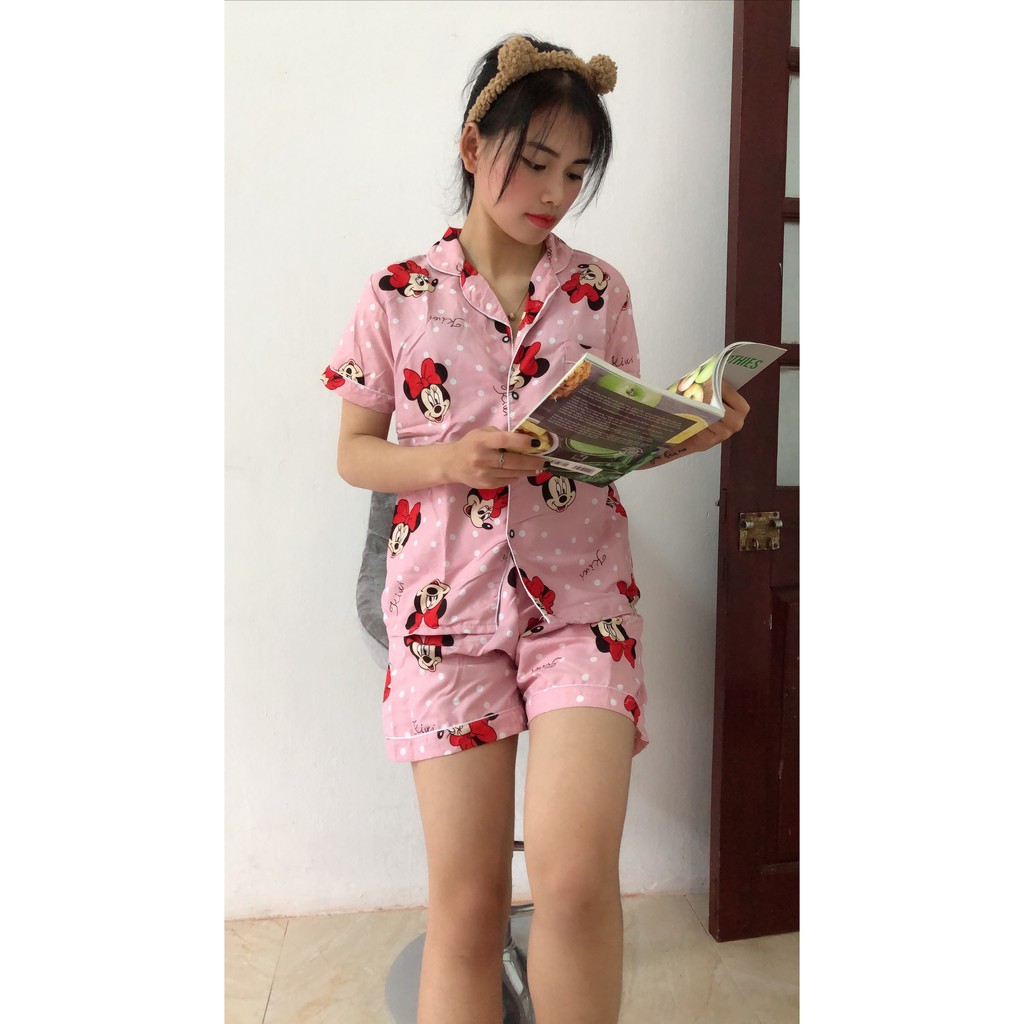 [XẢ HÀNG] Bộ Đồ Ngủ -Pijama cộc thái lan sexy họa tiết đáng yêu cute bảng màu mới nhất chất liệu nhập khẩu mỏng mát