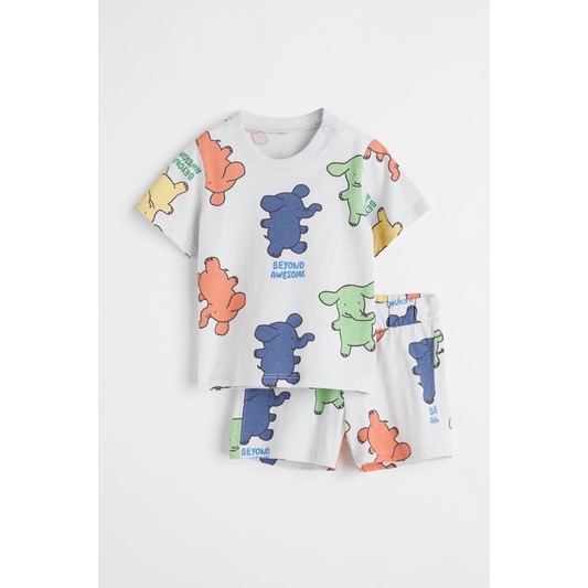 Set đồ H&M áo phông quần short cho bé trai