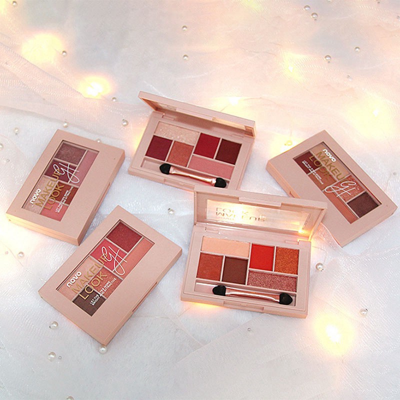 [Hàng mới về] Bảng phấn mắt 6 màu NOVO trang điểm hiệu ứng lấp lánh | BigBuy360 - bigbuy360.vn