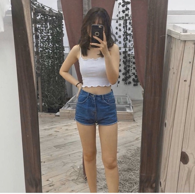 Áo Croptop 2s Trơn Cuốn Biên/TubeTop 2s Basic Kèm Ảnh+Clip Thật