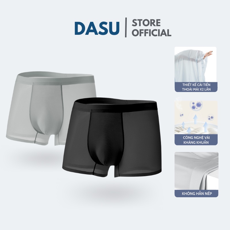 Quần lót nam siêu mỏng co dãn, quần sịp boxer kháng khuẩn công nghệ mới DQ5