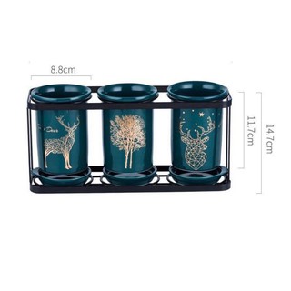 Ống cắm đũa sứ xanh
