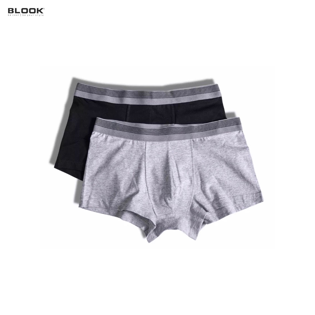 Combo 2 quần lót nam BOXER vải cotton tự nhiên 100% thoáng khí,co giãn cao cấp 79178 - BLOOK