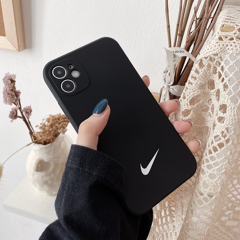 Ốp điện thoại mềm màu kẹo ngọt họa tiết logo Nike cho IPhone 11 Pro Xs Max XR 7 Plus 8 6s 6 SE 2020