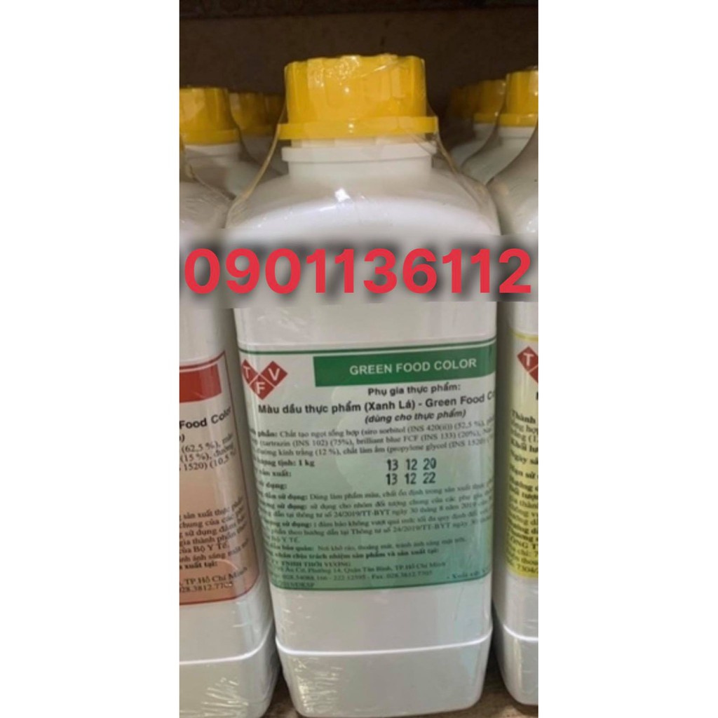 màu nước xanh lá thực phẩm dạng lỏng (nước) Thới Vương - Green Food Color