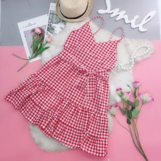 Đầm baby doll ca rô