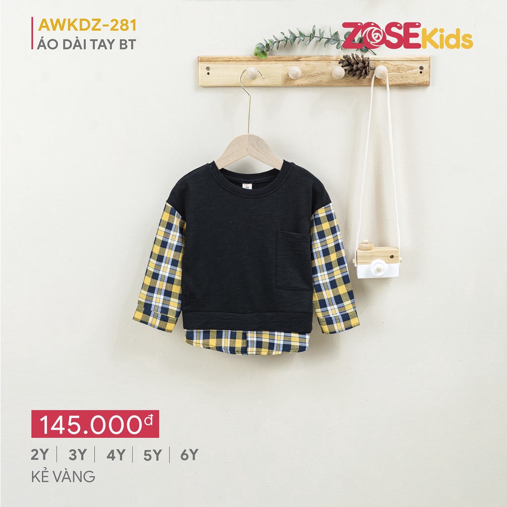 Áo dài tay kẻ sọc DEROSA KIDS cho bé từ 2 đến 6 tuổi AWKDZ281A