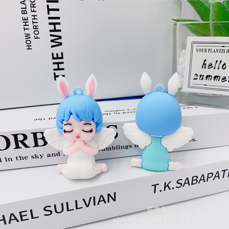 Móc khoá thiên thần cute hoạt hình dễ thương kèm dây treo