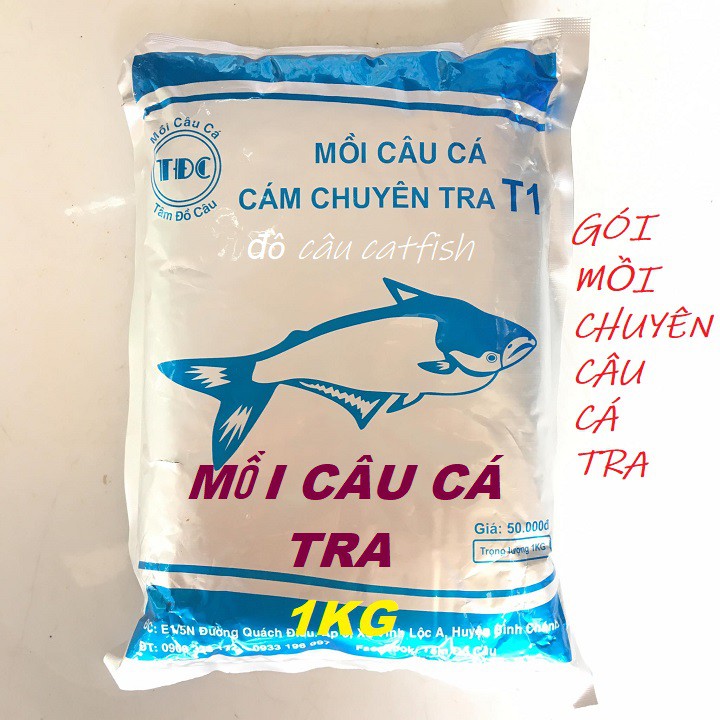 GÓI MỒI CÂU CÁ TRA T1 1KG-MỒI CHUYÊN CÂU CÁ TRA T1-T1