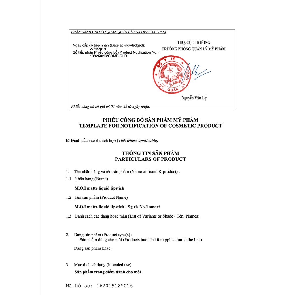 [MUA 1 TẶNG 1] Son Môi Kem Lì - MOI Cosmetics Hồ Ngọc Hà Sgirl By Huong Giang | BigBuy360 - bigbuy360.vn