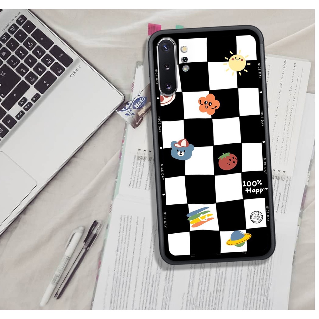 Ốp Lưng Samsung NOTE 8 - NOTE 9 - NOTE 10 - NOTE 10 PLUS , In Hình &quot;Black Heart&quot; Phong Cách Đẹp.