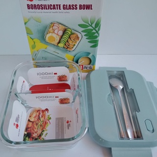 Hộp Cơm Thủy Tinh 1-2-3 Ngăn, Hộp Cơm Văn Phòng Đựng Thức Ăn Cao Cấp, Tiện Lợi (Quay Được Lò Vi Sóng)