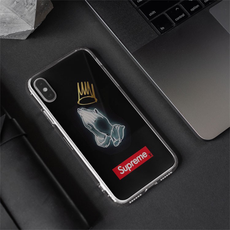 Ốp lưng silicon đôc đáo XSPORTCASE Supreme bàn tay Iphone 7 - Iphone 12 pro max SUPPOD00073