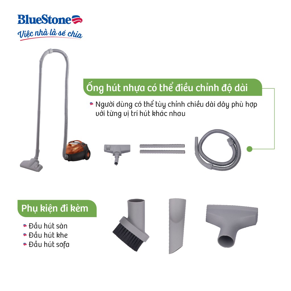 Máy Hút Bụi BlueStone VCB-8037 - Hàng Chính Hãng