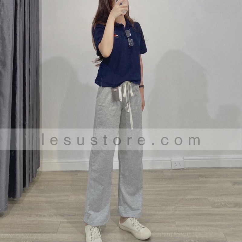 ẢNH TỰ CHỤP Áo thun polo thêu Tim tay ngắn
