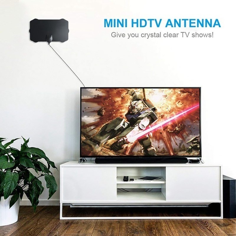 Ăng-ten Hdtv Trong Nhà Kỹ Thuật Số Kèm Bộ Khuếch Đại Tín Hiệu 120 Dặm Dvb-t / Dvb-t2 Hdtv