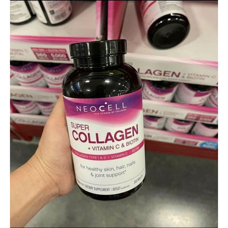 Viên uống dưỡng da Neocell Super Collagen + Vitamin C & Biotin 360 viên của Mỹ