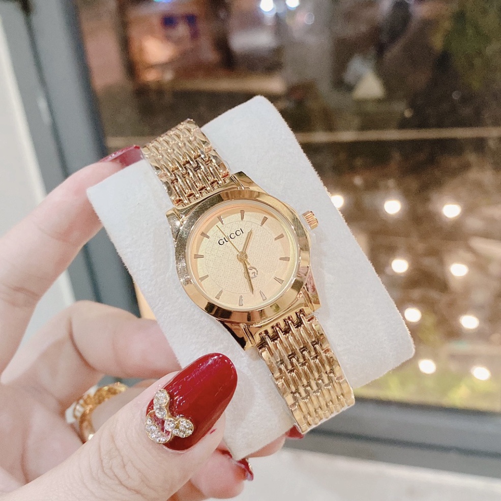Đồng hồ nữ GUCCI dây hợp kim thiết kế chuẩn trend thời trang thời thượng, chống nước ,video hình ảnh tự chụp