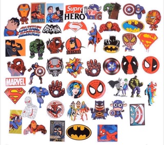 Set 10 Sticker siêu anh hùng chống thấm nước