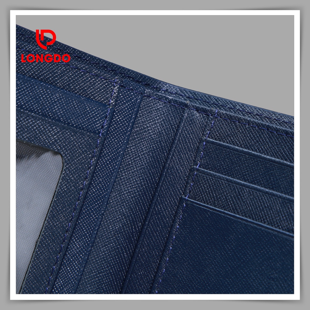 Ví da bò đứng cao cấp - Cam kết da bò thật 100% - Hàng chính hãng thương hiệu Longdo Leather - BD02