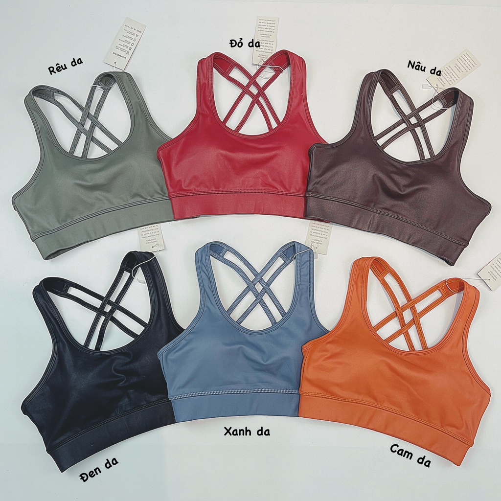 Áo Bra Tập Gym 90 Chéo Dây Màu Siêu Tây