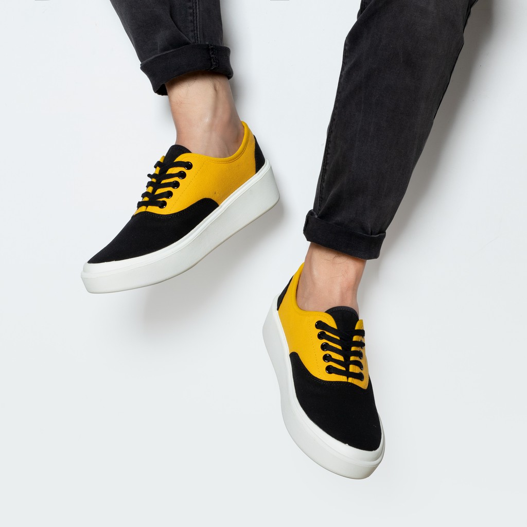 Giày Sneaker Nam/Nữ Dincox D23 Black/Yellow