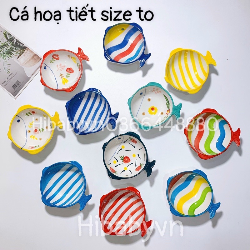 Cá Hoạ Tiết Nhiều Màu Size To Cho Bé Nhiều Mẫu