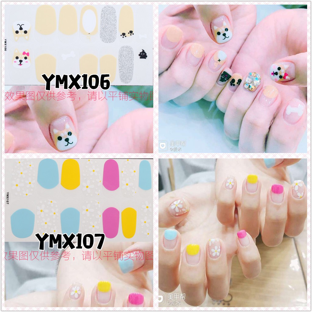 Nhãn dán trang trí móng thủ công họa tiết đa dạng 3D YMX092-143