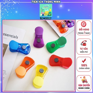 Kẹp miệng túi thực phẩm chống ẩm. Kẹp giấy văn phòng đa năng sắc màu có nam châm dính tủ lạnh