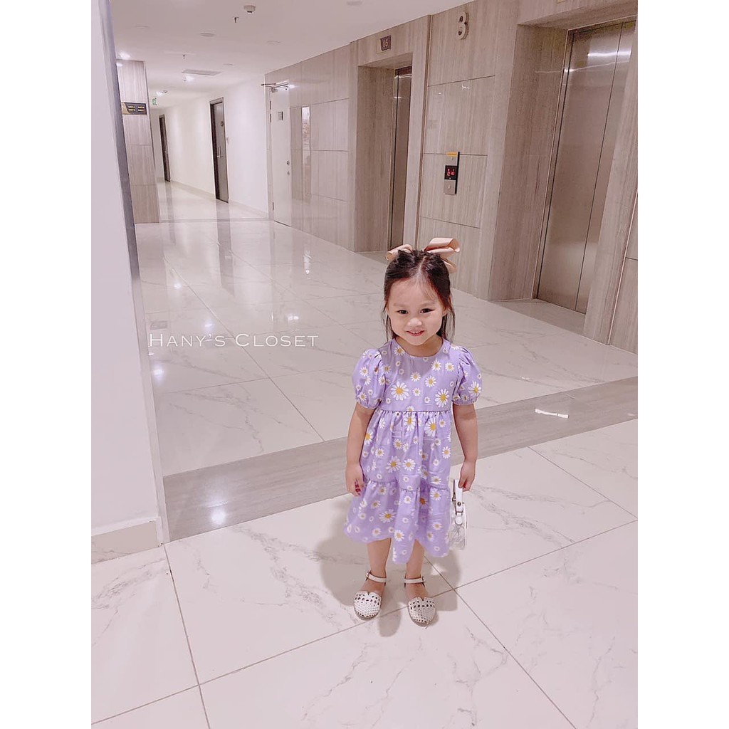 bán sỉ váy hoa cúc tím cho bé