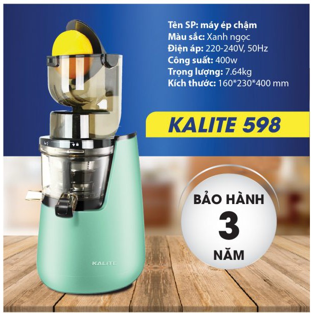 Máy ép chậm Kalite KL-598 - Hàng chính hãng