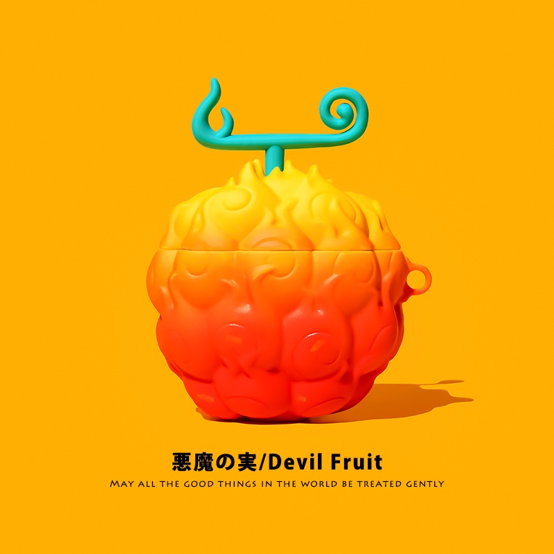 Vỏ Bảo Vệ Hộp Sạc Tai Nghe compatible AirPods1/2/Pro Hình Trái Cây/ Ác Quỷ Trong One Piece