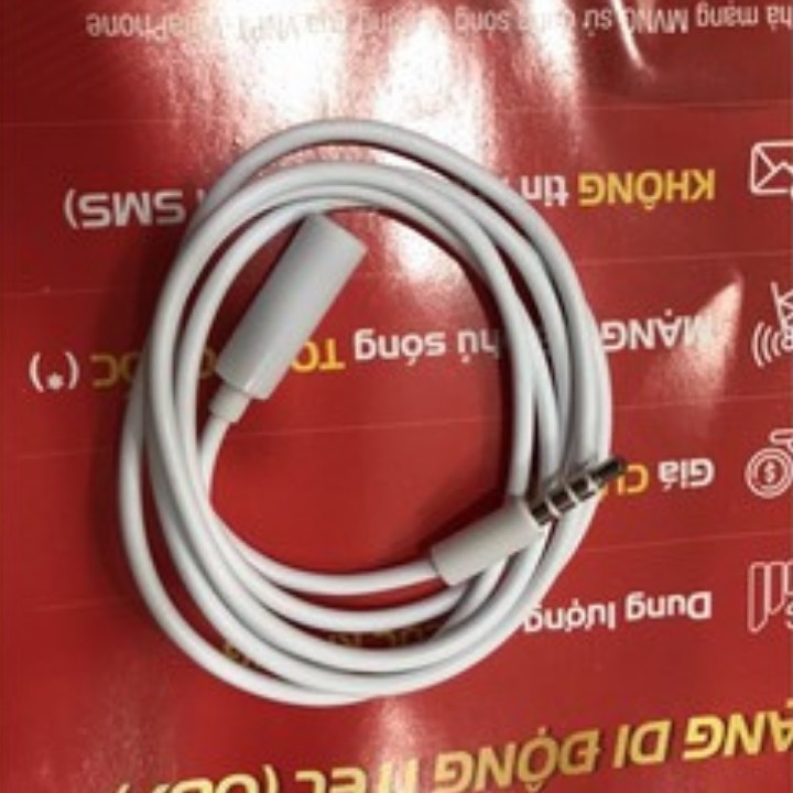 Dây nối dài tai nghe 3.5, Jack nối dài tai nghe 3.5 dài 1.2m truyền âm thanh tốt