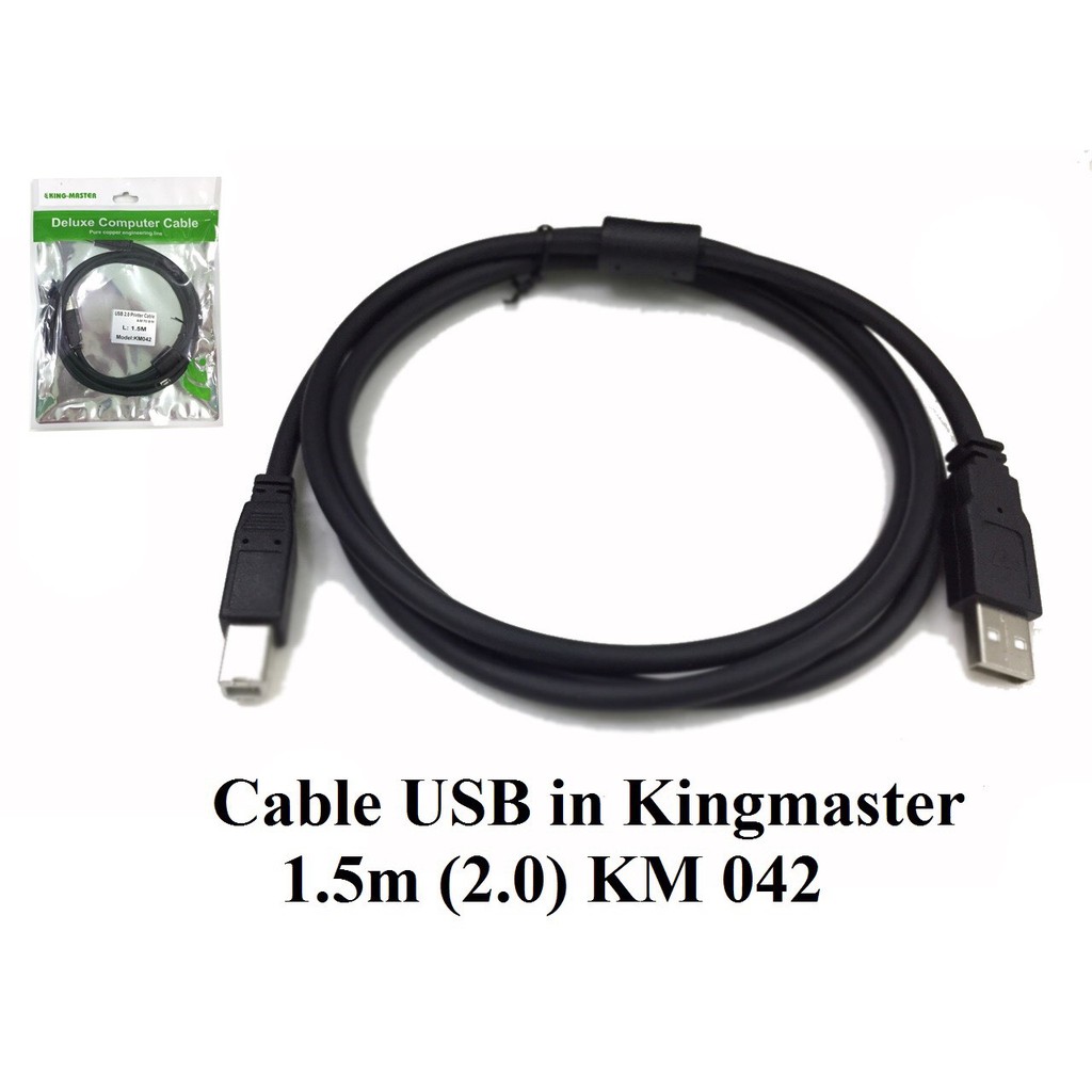 Cáp USB 2.0 dùng có máy in Kingmaster loại 1 , 1.5m KM 042, 3m km043, 5m km044, 10m km045