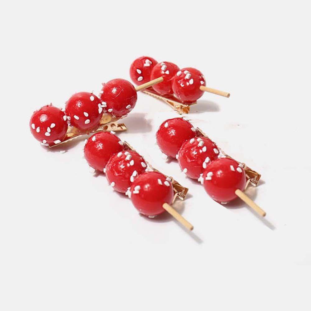 USNOW Kẹp Tóc Kim Loại Hình Trái Ớt Thời Trang Cho Nữ