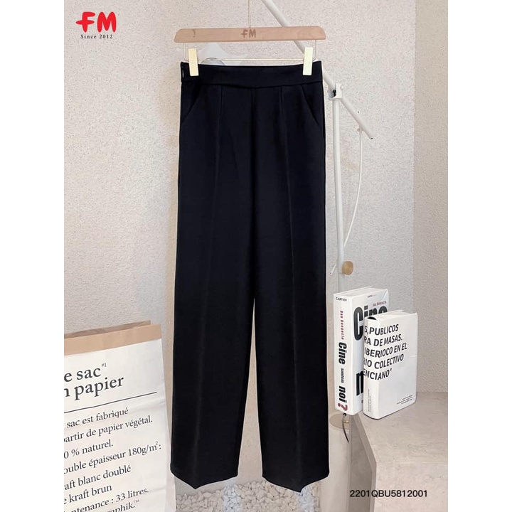 Quần tây 621 nữ lưng cao FM Style ống suông khoá sườn chất vải tuyết mưa xịn tôn dáng thời trang  ulzzang 220120500
