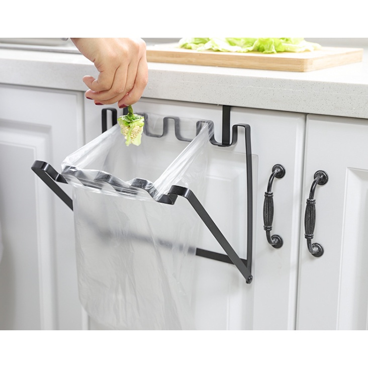 Khung treo túi đựng rác- móc túi rác gài tủ bếp, giá treo túi đựng rác Nhà Vin