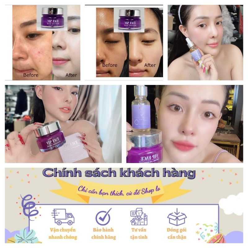 combo dưỡng trắng vipface ngân 98